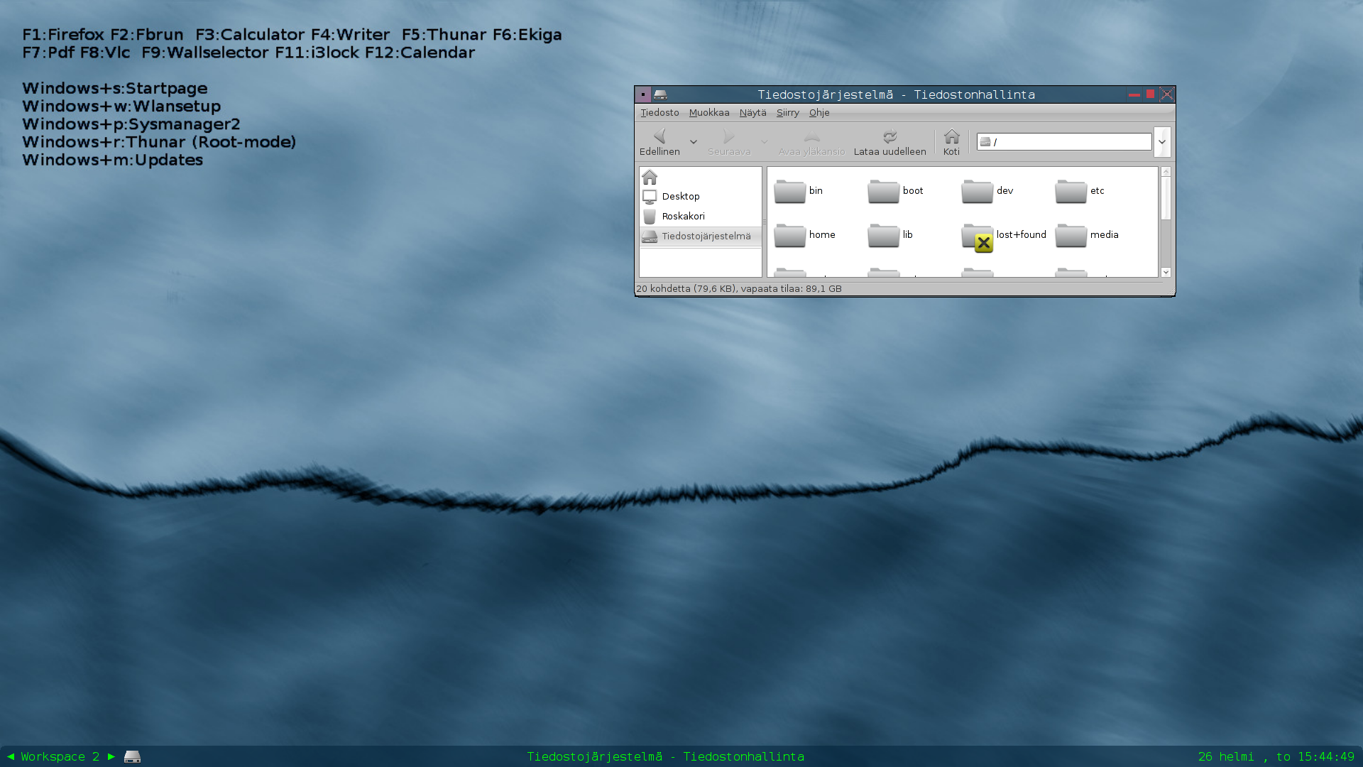 Audax 0.1.4 desktop with an alternative outlook.