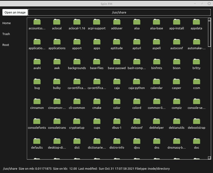 linux filemanager, linux screenshot
